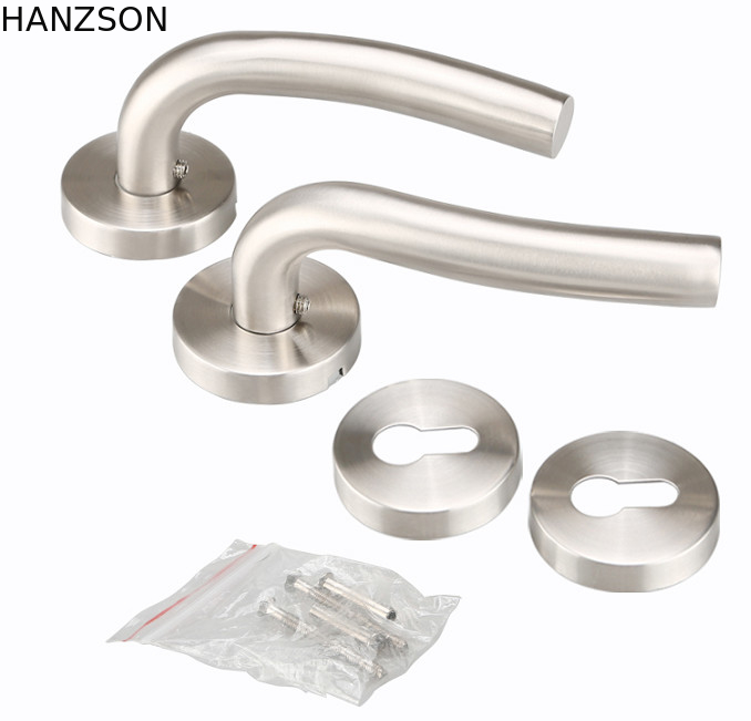 201 304 Pegangan Pintu Stainless Steel Warna Sliver Hitam Ukuran 130X55X1.0mm