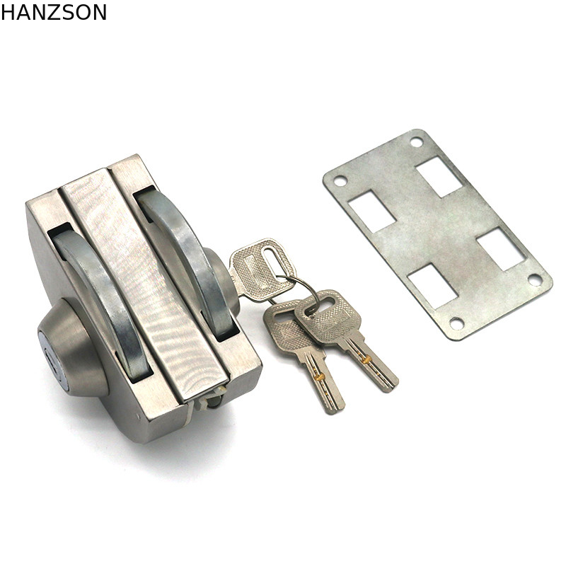 SS304 201 Aksesori Perangkat Keras Pintu Kaca Kunci Pintu Sisi Ganda ODM