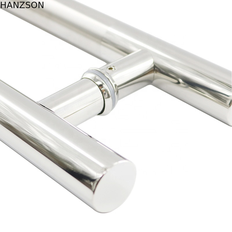 Pegangan Pintu Tarik Stainless Steel Untuk Pintu Kaca Bentuk H 38mm 32mm 25mm Dia