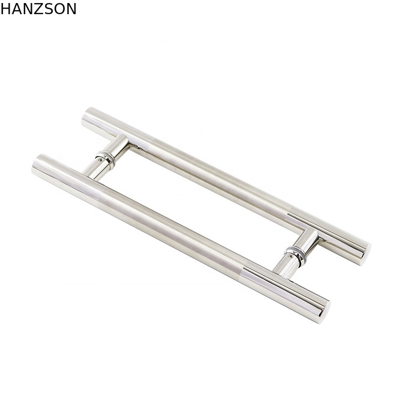 Pegangan Pintu Tarik Stainless Steel Untuk Pintu Kaca Bentuk H 38mm 32mm 25mm Dia