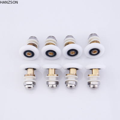 Roller Pintu Nilon Kuningan, Katrol Pintu Kamar Mandi 19mm 23mm 25mm Ukuran